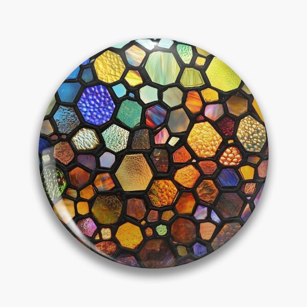 Item preview, Mosaico de vidriera que presenta un diseño redondo sin costuras con texturas naturales en tonos terrosos, que combina elementos de madera y piedra. designed and sold by Lannanun.