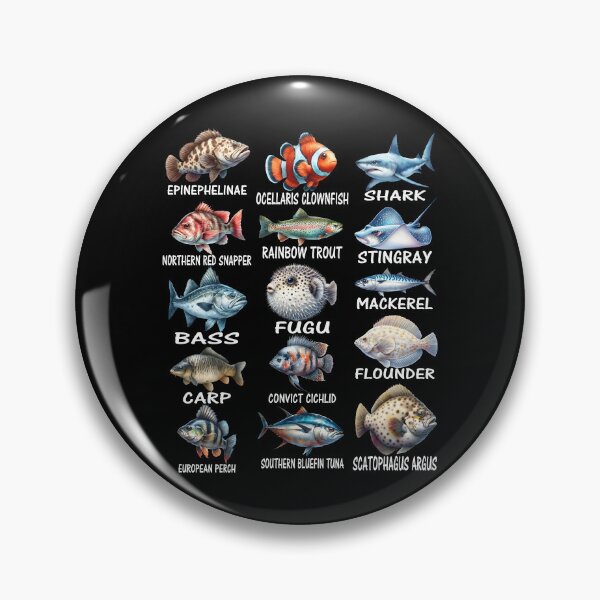 Item preview, Fish Species Types Of Freshwater Fish Fisherman Fishing designed and sold by Dapper-Art.
