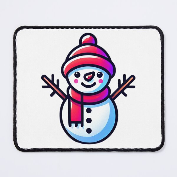Item preview, Cheerful Snowman in Striped Winter Hat designed and sold by Little Care Studio.