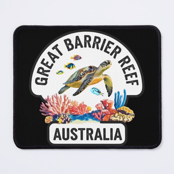 Item preview, Minimal travel sticker – Great Barrier Reef Australia with turtle, fish, corals - Queensland designed and sold by pod24.