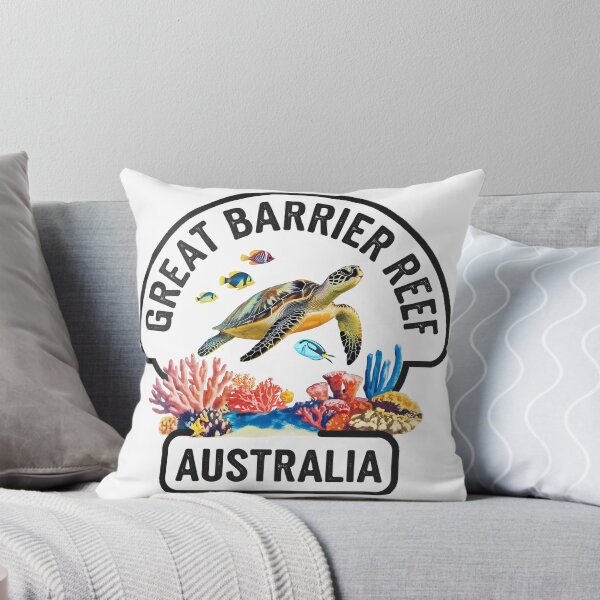 Item preview, Minimal travel sticker – Great Barrier Reef Australia with turtle, fish, corals - Queensland designed and sold by pod24.