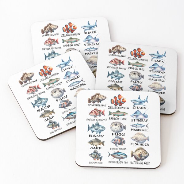 Item preview, Fish Species Types Of Freshwater Fish Fisherman Fishing designed and sold by Dapper-Art.