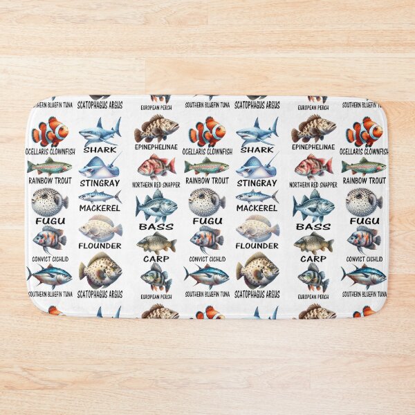 Item preview, Fish Species Types Of Freshwater Fish Fisherman Fishing designed and sold by Dapper-Art.