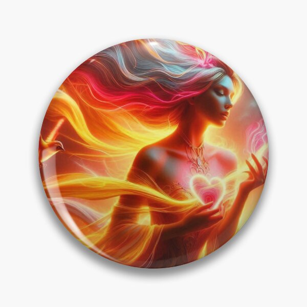 Item preview, Fiery Goddess Art Print, Glowing Heart designed and sold by CultDigHoriz.