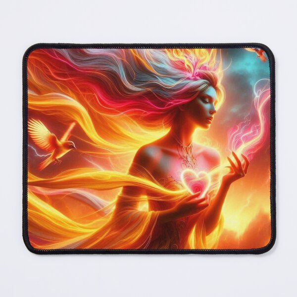 Item preview, Fiery Goddess Art Print, Glowing Heart designed and sold by CultDigHoriz.
