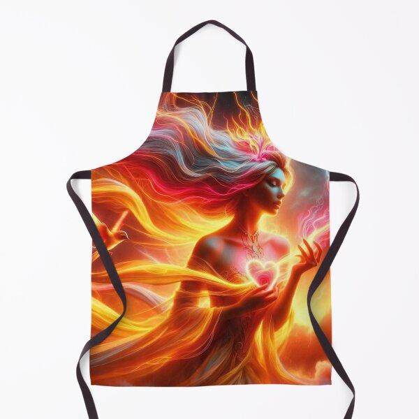 Item preview, Fiery Goddess Art Print, Glowing Heart designed and sold by CultDigHoriz.