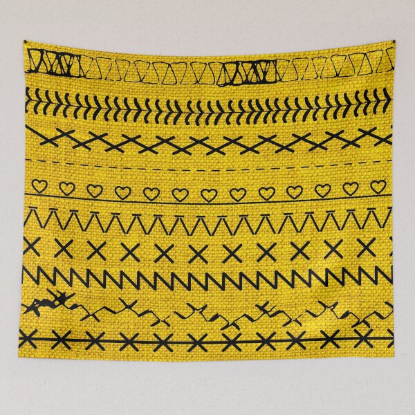 Item preview, Sewing Stitch Patterns on Textured Fabric Effect Background  designed and sold by Nancyanna.
