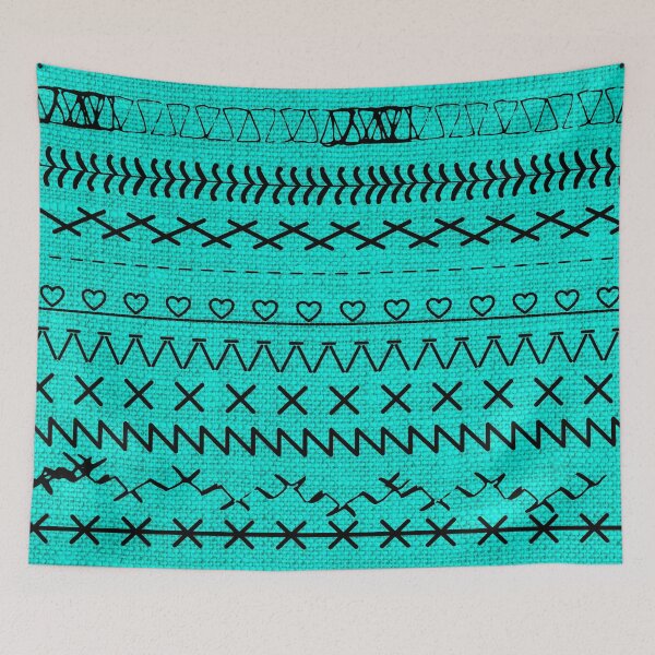 Item preview, Sewing Stitch Patterns on Textured Fabric Effect Background  designed and sold by Nancyanna.