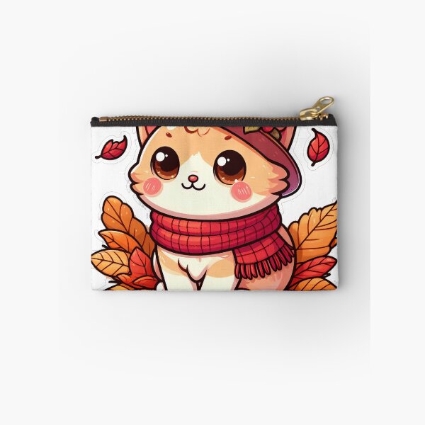Item preview, Cute Kawaii Cat with Cozy Autumn/Fall Vibes for Cat Lovers  designed and sold by LEYLA Hunter.