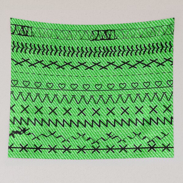Item preview, Sewing Stitch Patterns on Textured Fabric Effect Background  designed and sold by Nancyanna.
