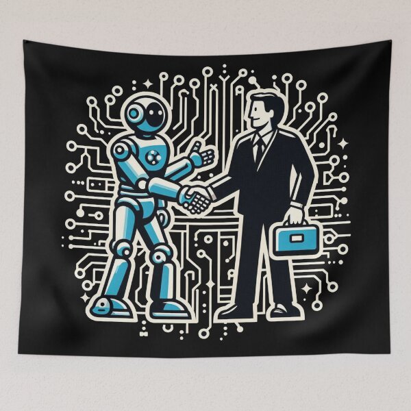 Item preview, Humans and Machines Unite: The Robot Revolution designed and sold by communedesigns.