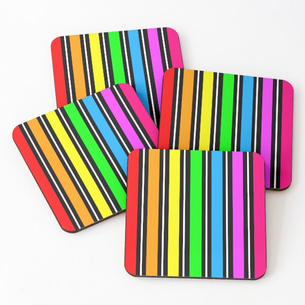 Item preview, Rainbow Color Spectrum Stripes - Black designed and sold by PatternTitan.