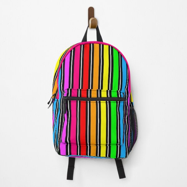 Item preview, Rainbow Color Spectrum Stripes - Black designed and sold by PatternTitan.