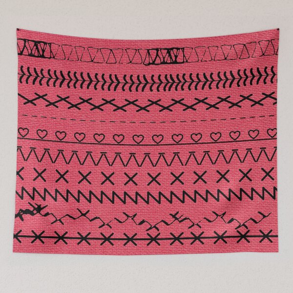 Item preview, Sewing Stitch Patterns on Textured Fabric Effect Background  designed and sold by Nancyanna.