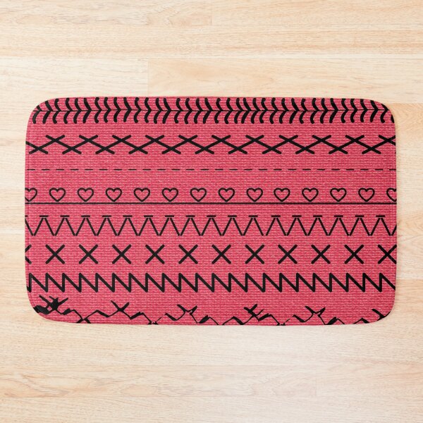 Item preview, Sewing Stitch Patterns on Textured Fabric Effect Background  designed and sold by Nancyanna.