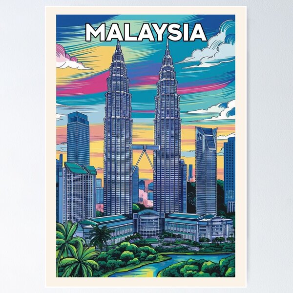 Item preview, Malaysia, Travel Art designed and sold by PinkandP.