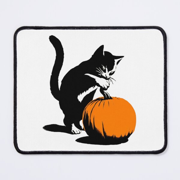 Item preview, Black Cat with Pumpkin designed and sold by Blink Art Studio.