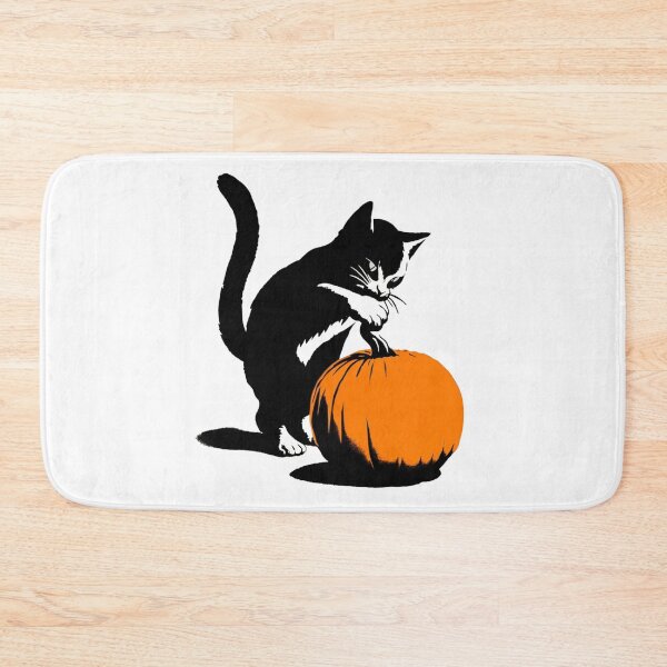 Item preview, Black Cat with Pumpkin designed and sold by Blink Art Studio.