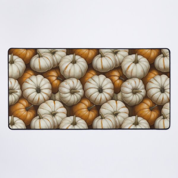 Aperçu de l'œuvre Motif de récolte d'automne peint de citrouilles orange et blanches créée et vendue par SimoneBalman.