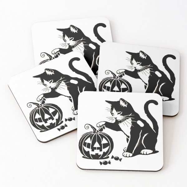 Item preview, Black Cat with Pumpkin designed and sold by Blink Art Studio.