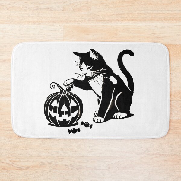 Item preview, Black Cat with Pumpkin designed and sold by Blink Art Studio.