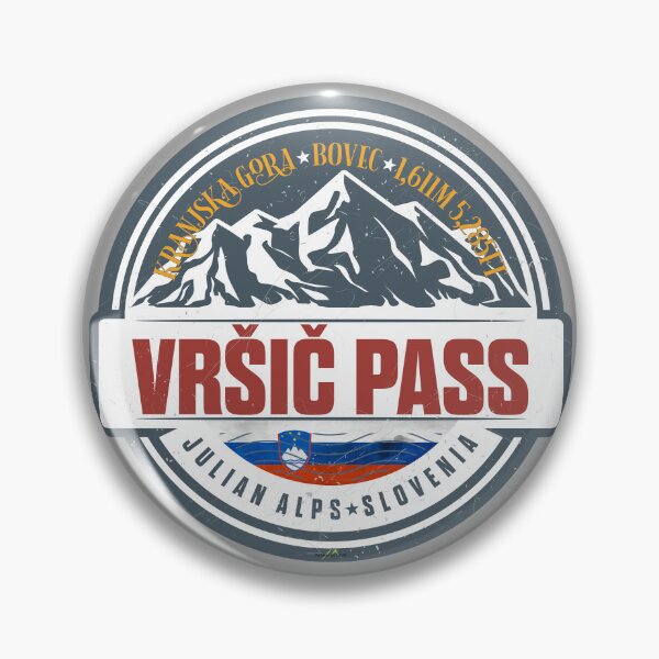 Item preview, Vrsic Pass Slovenia Vršič Pass Motorcycle Sticker T-Shirt 02 designed and sold by OuterShellUK.