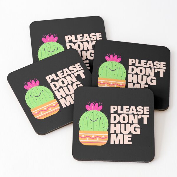 Item preview, Please Don't Hug Me, cute funny cactus designed and sold by TalesOfScience.