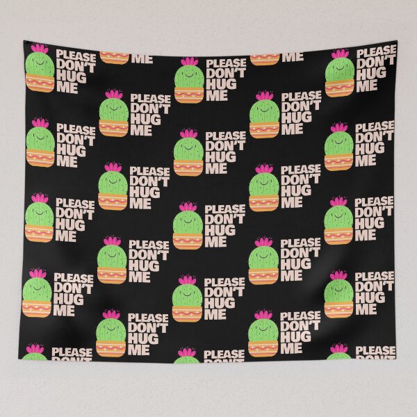 Item preview, Please Don't Hug Me, cute funny cactus designed and sold by TalesOfScience.