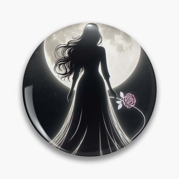 Item preview, Moonlit Silhouette with Rose Under Full Moon designed and sold by CultDigHoriz.