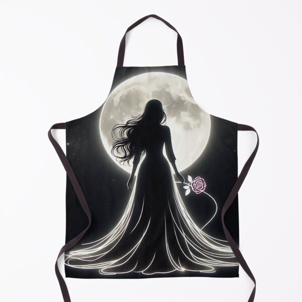 Item preview, Moonlit Silhouette with Rose Under Full Moon designed and sold by CultDigHoriz.