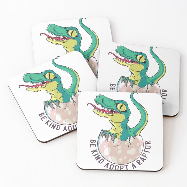 Item preview, Be Kind, Adopt a Raptor | Green Baby Raptor Cracking Out of Egg designed and sold by TurtleDojo.