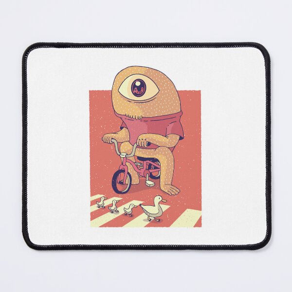 Item preview, Cyclops Monster on Bicycle | Waiting for Ducks at Pedestrian Crossing designed and sold by TurtleDojo.