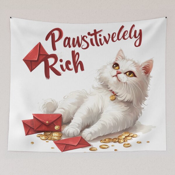 Item preview, Pawsitively Rich Persian Cat: Prosperity and Joy designed and sold by ShanCoMeow.