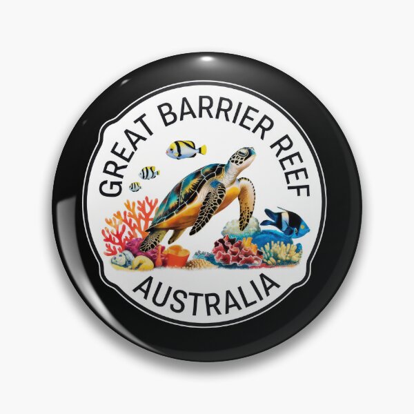 Item preview, Vintage Minimal Retro Travel Poster – Turtle on the Great Barrier Reef Australia designed and sold by pod24.
