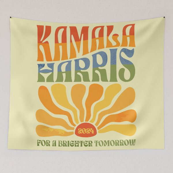 Item preview, Kamala Harris 2024 Boho Groovy Rainbow designed and sold by stellmutha.
