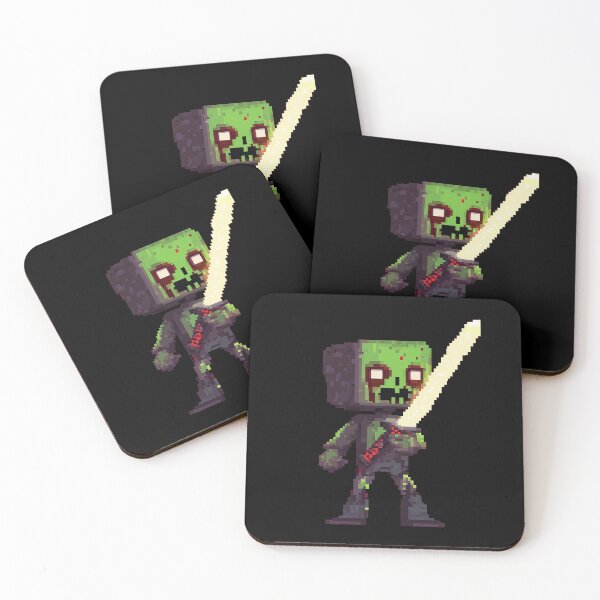 Item preview, Pixel Zombie Warrior with Neon Sword designed and sold by Anwit.