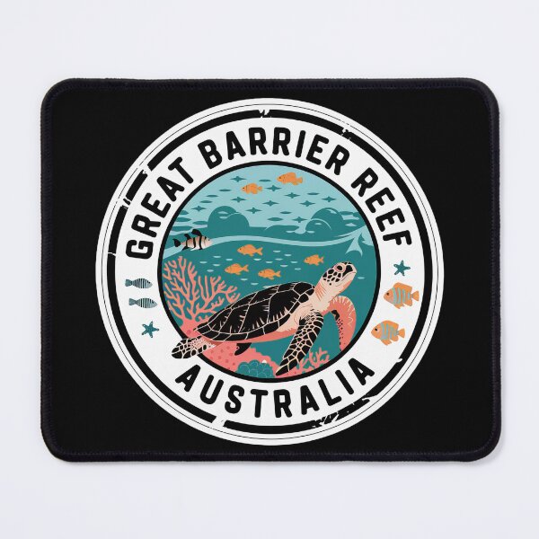 Item preview, Vintage Minimal Retro Travel Poster – Great Barrier Reef Turtle Australia designed and sold by pod24.