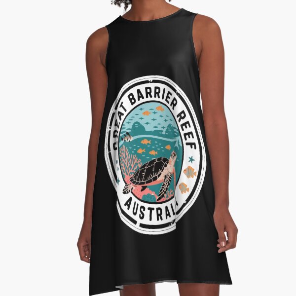 Artikel-Vorschau von Vintage Minimal Retro Reiseplakat – Great Barrier Reef Schildkröte Australien, designt und verkauft von pod24.