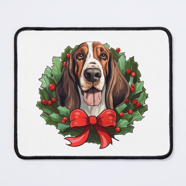 Item preview, Bassett Hound Christmas Wreath Dog designed and sold by wotsthis.