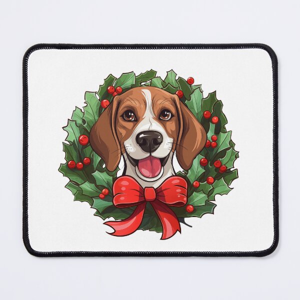 Item preview, Beagle Christmas Wreath Dog designed and sold by wotsthis.
