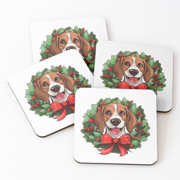 Item preview, Beagle Christmas Wreath Dog designed and sold by wotsthis.