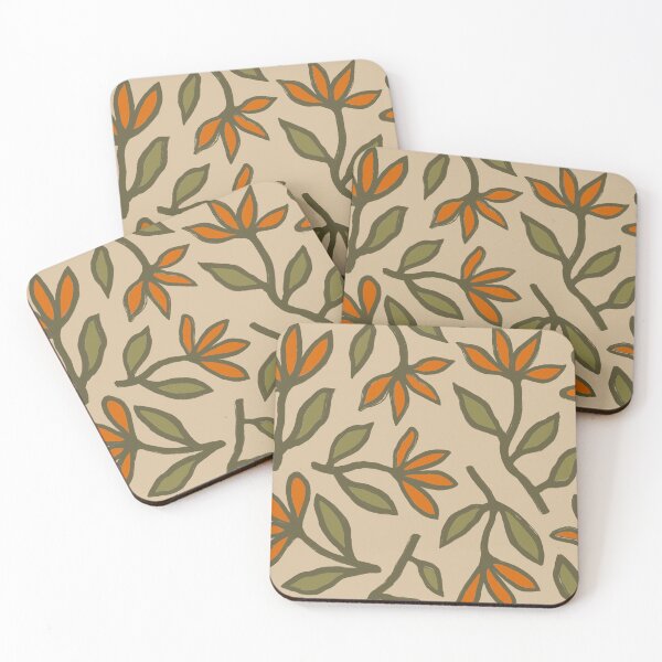 Item preview, Dancing Floral Symphony Green & Orange 6-L designed and sold by MizFlaire.
