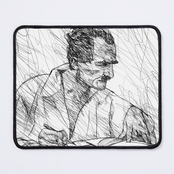 Item preview, NIKOS KAZANTZAKIS ink portrait designed and sold by lautir.