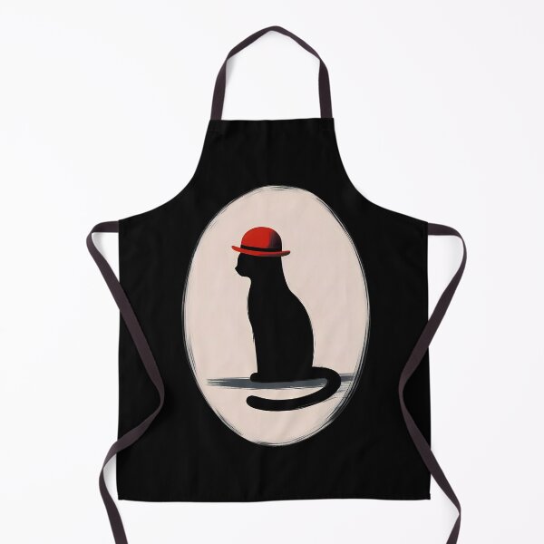 Artikelvorschau, elegante schwarze Katze mit rotem Bowlerhut entworfen und verkauft von IllumeInk.