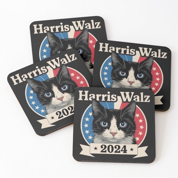 Item preview, Harris Walz 2024 Funny Cat Election Kamala Harris Tim Waltz designed and sold by SztylishDesigns.