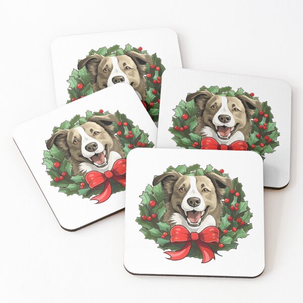 Item preview, Border Collie - Wheaton - Christmas Wreath Dog designed and sold by wotsthis.