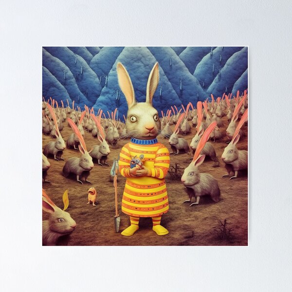 Item preview, The Rabbit Leader and His Flock designed and sold by landletsy.