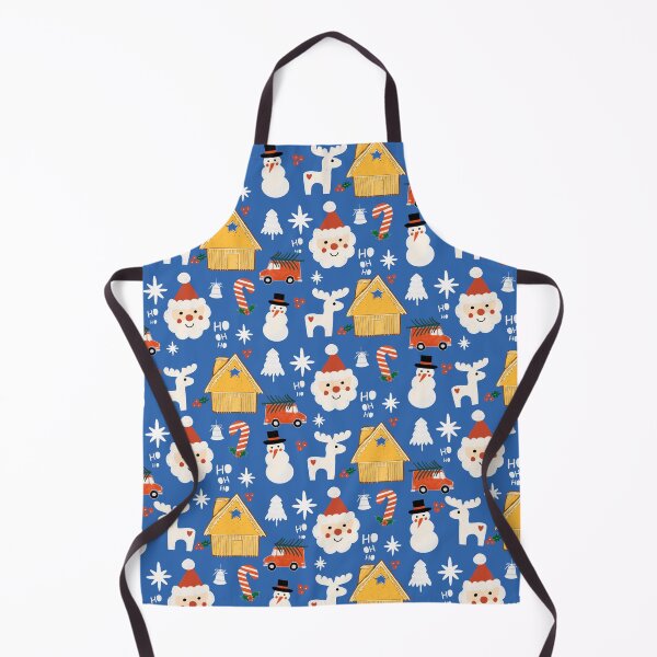 Item preview, Holiday Christmas Santa Workshop Minimal Retro Blue designed and sold by susycosta.