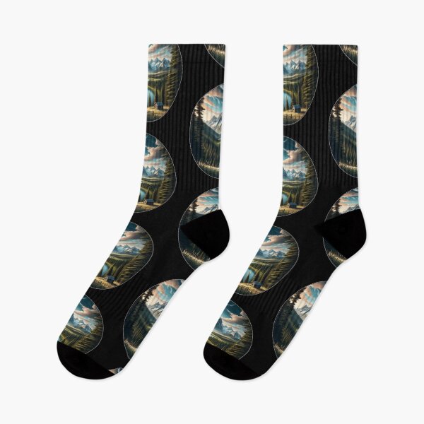 Item preview,  Serene Mountain River Landscape designed and sold by IllumeInk.