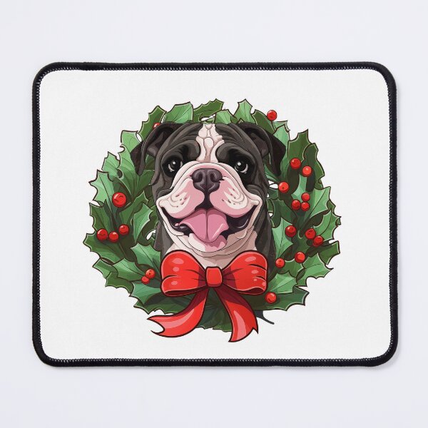 Item preview, English Bulldog - brindle - Christmas Wreath Dog designed and sold by wotsthis.